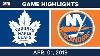 Nhl Game Highlights Maple Leafs Vs Islanders April 01 2019
