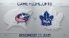 Nhl Highlights Blue Jackets Vs Maple Leafs Dec 7 2021