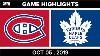 Nhl Highlights Canadiens Vs Maple Leafs Oct 05 2019