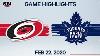 Nhl Highlights Hurricanes Vs Maple Leafs Feb 22 2020