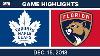Nhl Highlights Maple Leafs Vs Panthers Dec 15 2018