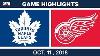 Nhl Highlights Maple Leafs Vs Red Wings Oct 11 2018