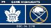 Nhl Highlights Maple Leafs Vs Sabres Dec 4 2018
