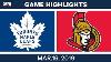 Nhl Highlights Maple Leafs Vs Senators Mar 16 2019
