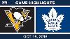Nhl Highlights Penguins Vs Maple Leafs Oct 18 2018