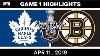 Nhl Highlights Toronto Maple Leafs Vs Boston Bruins Game 1 April 11 2019