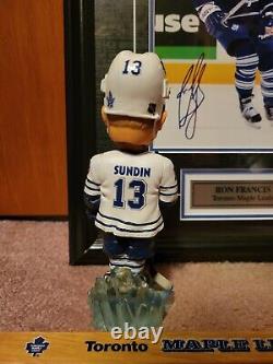 NHL Toronto Maple Leafs Ron Francis Signed Photo, Sundin Bobblehead, Mini Stick