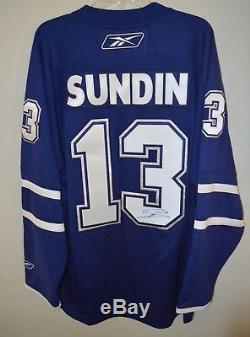 NWT Auto Signed CCM Reebok Mats Sundin 13 Toronto Maple Leafs Hockey Jersey XL