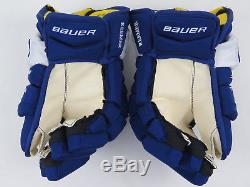 New! Bauer NXG Toronto Maple Leafs NHL Pro Stock Return Hockey Player Gloves 14