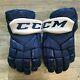 New! Ccm Hg12xp Toronto Maple Leafs Pro Stock Hockey Gloves 13 Lindholm