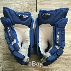 New! CCM Hg12xp Toronto Maple Leafs Pro Stock Hockey Gloves 13 Lindholm