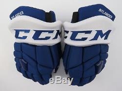 New! CCM Tacks Toronto Maple Leafs NHL Pro Stock Return Hockey Player Gloves 13