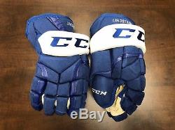 New! CCM Toronto Maple Leafs NHL Pro Stock Return Hockey Player Gloves 13 11k