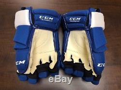 New! CCM Toronto Maple Leafs NHL Pro Stock Return Hockey Player Gloves 14 Ahl