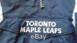 New Toronto Maple Leafs Embroidered Authentic Starter Jacket size Medium hood