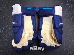 New True Toronto Maple Leafs NHL Pro Stock Hockey Player Gloves 14 Mitch Marner