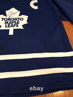 Nike Toronto Maples Leafs VTG Rare MATS SUNDIN Signed NIKE JERSEY Large L EUC