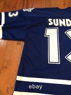 Nike Toronto Maples Leafs VTG Rare MATS SUNDIN Signed NIKE JERSEY Large L EUC