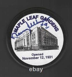 Norm Ullman Signed Toronto Maple Leafs Maple Leaf Gardens Puck Beckett COA