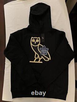 OVO X NHL Toronto Maple Leafs OG Owl Hoodie Black Blue October's Very Own 2022