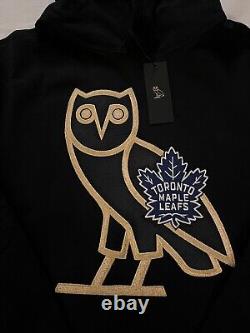 OVO X NHL Toronto Maple Leafs OG Owl Hoodie Black Blue October's Very Own 2022