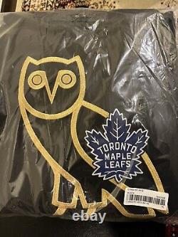 OVO X NHL Toronto Maple Leafs OG Owl Hoodie Black Blue October's Very Own 2022