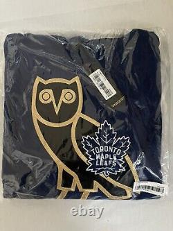 OVO X NHL Toronto Maple Leafs OG Owl Hoodie Black Blue October's Very Own 2022