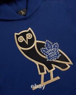 OVO X NHL Toronto Maple Leafs OG Owl Hoodie Black Blue October's Very Own 2022