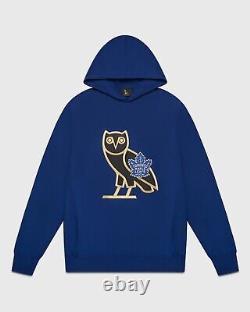 OVO X NHL Toronto Maple Leafs OG Owl Hoodie Black Blue October's Very Own 2022