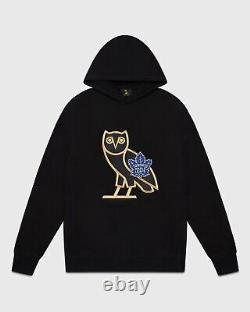 OVO X NHL Toronto Maple Leafs OG Owl Hoodie Black Blue October's Very Own 2022