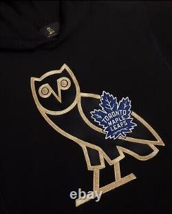 OVO X NHL Toronto Maple Leafs OG Owl Hoodie Black Blue October's Very Own 2022