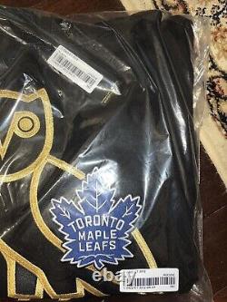 OVO X NHL Toronto Maple Leafs OG Owl Hoodie Black Blue October's Very Own 2022