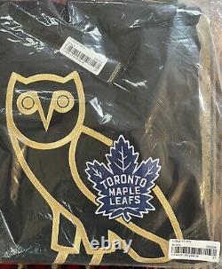 OVO X NHL Toronto Maple Leafs OG Owl Hoodie Black Blue October's Very Own 2022