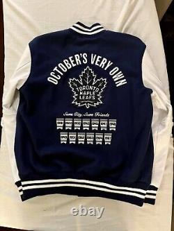 OVO X Roots X Toronto Maple Leafs Varsity Jacket 1/250 October's Very Own Drake