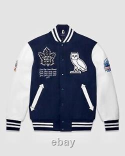 OVO X Roots X Toronto Maple Leafs Varsity Jacket 1/250 October's Very Own Drake