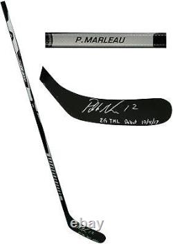 Patrick Marleau Maple Leafs Signed Game Stick with 2G TML Debut 10/4/17 Insc