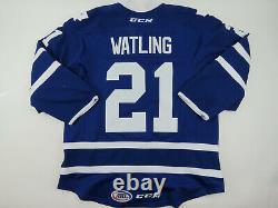 Patrick Watling Toronto Marlies Game Worn Used jersey Toronto Maple Leafs 54 COA