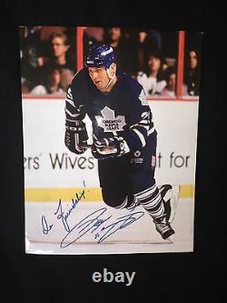 Peter Zezel Signed & Inscribed Framed Toronto Maple Leafs 11x14 Photo Deceased