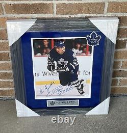 Peter Zezel Signed Toronto Maple Leafs Framed 11x14 Photo JSA COA