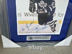 Peter Zezel Signed Toronto Maple Leafs Framed 11x14 Photo JSA COA