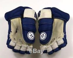 Pro Stock Pro Return 14 Warrior Covert QRL Hockey Gloves Toronto Maple Leafs