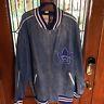 Rare Men's Toronto Maple Leafs Mitchell & Ness Distressed Leather Jacket Size 60
