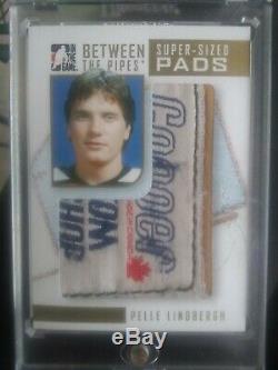 RARERARE2008 Pelle Lindbergh ITG Between The Pipes GOLD Super Sized Pads Card