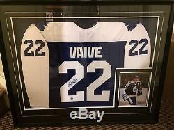 RICK Vaive Toronto Maple Leafs Signed Jersey Framed