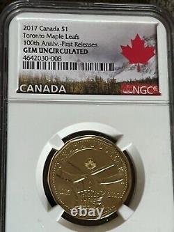Rare 2017 Toronto maple leafs 100th Anniversary certified Slabbed coin
