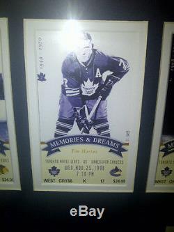 Rare! Toronto Maple Leafs Framed Final Season Tickets Maple Leaf Gardens 1998/99