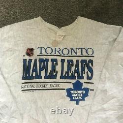 Ravens NHL Toronto Maple Leafs Sweatshirt Men's Grey Used XL B32 Vintage 1993