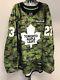 Reebok Toronto Maple Leafs Nhl Pro Stock Hockey Player Military Jersey 58 Army