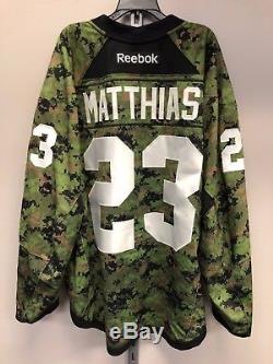 Reebok Toronto Maple Leafs NHL Pro Stock Hockey Player Military Jersey 58 Army