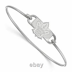 SS NHL Toronto Maple Leafs Small Center Wire Bangle-7